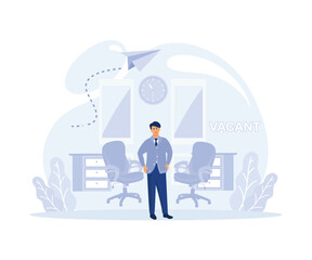business hiring and recruiting concept, not enough skill staff to fill job vacancy,  flat vector modern illustration