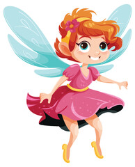 Beautiful fairy cartoon character