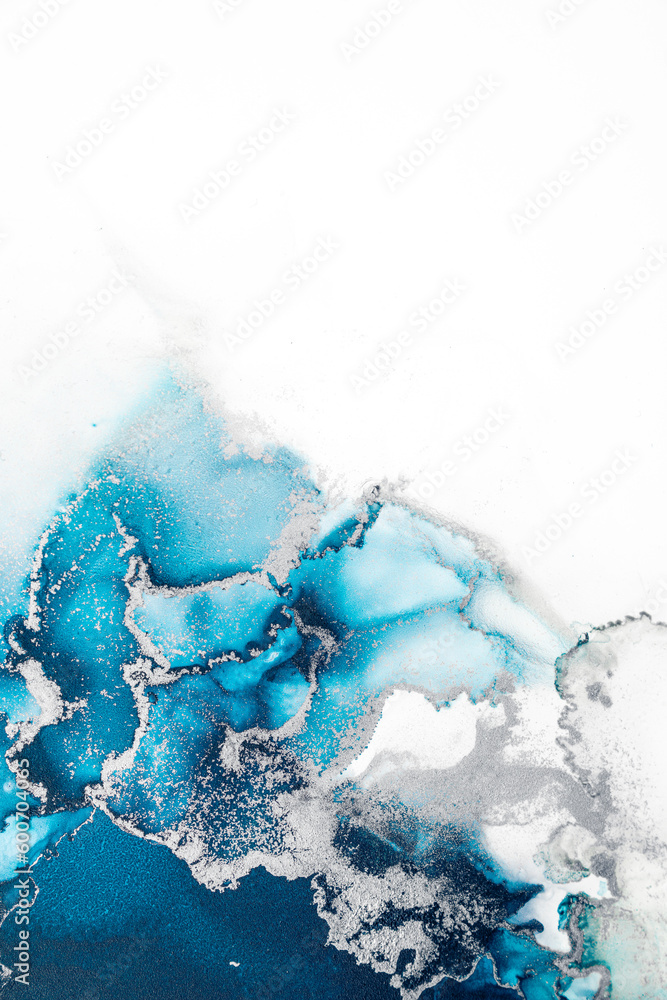 Poster marble ink abstract art from exquisite original painting for abstract background . painting was pain