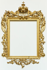 antique frame decorated with gold leaf.