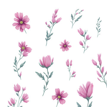 Default_Pink_Watercolor_Meadow_Flowers_Clipart_spring_wildfloral