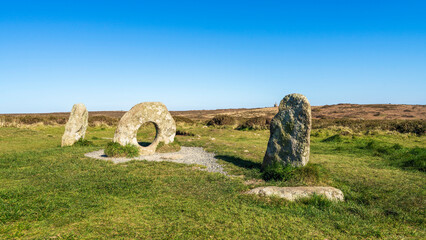 Mên-an-Tol in Cornwall, a prehistoric stone formation