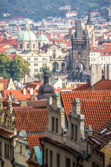 Fototapeta na wymiar View of Old Town Prague with baroque houses.