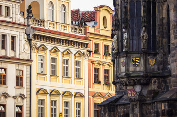 Obraz premium Classical, Baroque and Gothic architectural styles seen in Prague, Czech Republic
