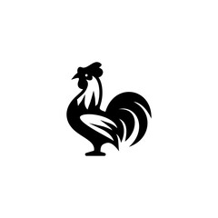 simple rooster icon illustration design