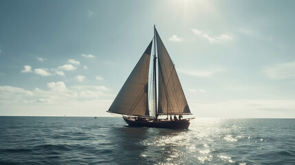 Fototapeta premium sailboat on the ocean