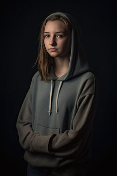 teenage girl portrait weary
