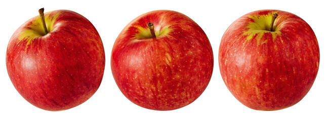 Trio de deliciosas maçãs vermelhas maduras - maçã vermelha fresca