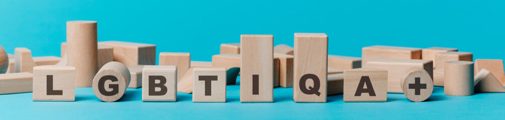LGBTIQA+ in building blocks, banner format