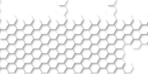  3d Embossed Hexagon honeycomb white Background with geometric hexagon shapes. Hexagonal structure futuristic white background and Embossed Hexagon , honeycomb white Background 
 light shadow ,Vector.