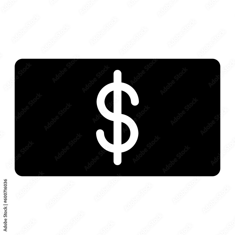 Poster dollar bill icon