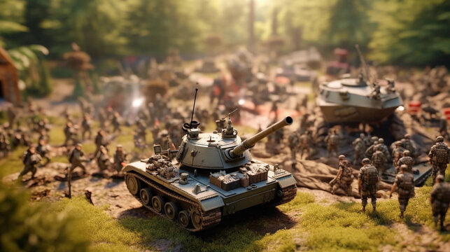 Miniature military tank