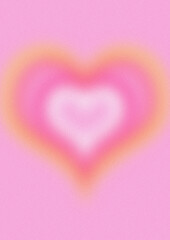 Pink Heart Gradient Grainy Background