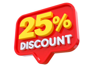 25 Percent  Discount Sale Off Sign