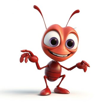 Cartoon Ant Character (Cute). Generative AI