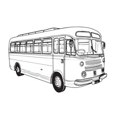 Bus isolated on white, Vector