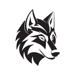 wolf head vector