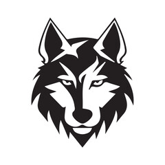 wolf head vector