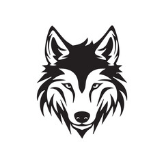 wolf head vector - obrazy, fototapety, plakaty