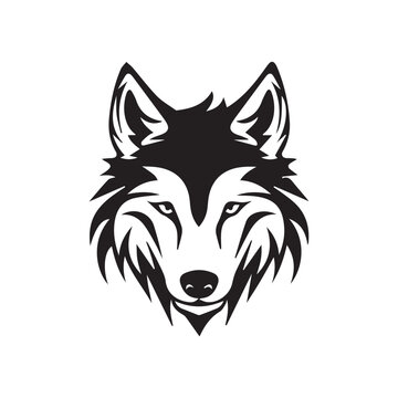 wolf head vector