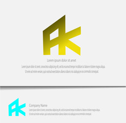 Fototapeta premium a simple logo with a combined letter model is perfect for your company branding