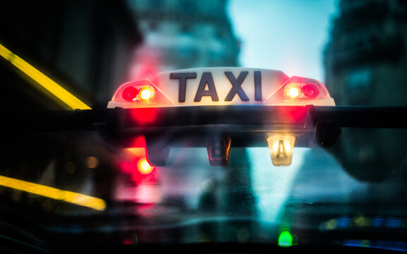 In a taxi through Paris