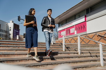 Smiling young student on campus