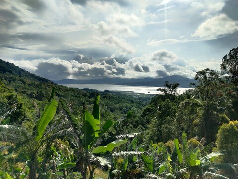 View of Lake Tondano from the top of the mountain