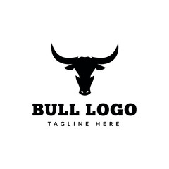 Obraz premium bull head logo icon vector illustration