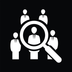 career search icon, on white background