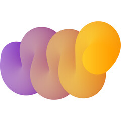 3D Gradient Squiggle Shape