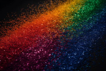 Rainbow glitter, pride, background Generative AI