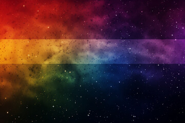 Pride flag on a galaxy, pride, background Generative AI