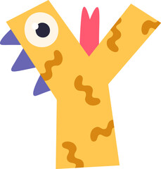 Monster Alphabet Y Letter