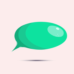 Cartoon speech bubble icon, isolated on a beige background. Emty text cloud for social media, comments or dialoges. Thought balloon illustration