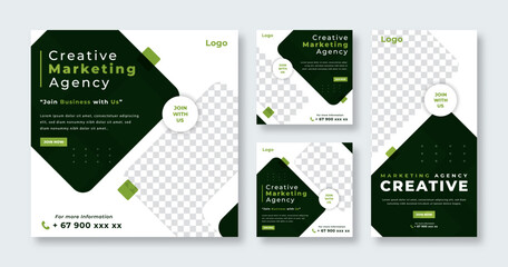 Digital Marketing Agency Social Media Post for Online Marketing Promotion Banner, Story and Web Internet Ads Flyer