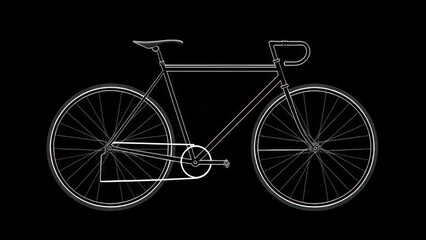 Fototapeta premium road bike logo on dark background generative ai
