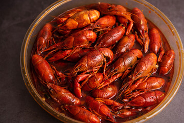 Spicy Chinese crayfish dish, Chinese food, Hot and spicy crayfish