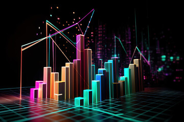 abstract colorful chart business graphs generative ai