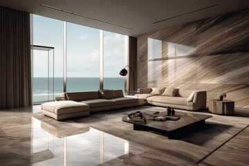 modern living room interior, ai generative