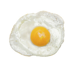 fried egg yolk  isolated on transparent layered background.