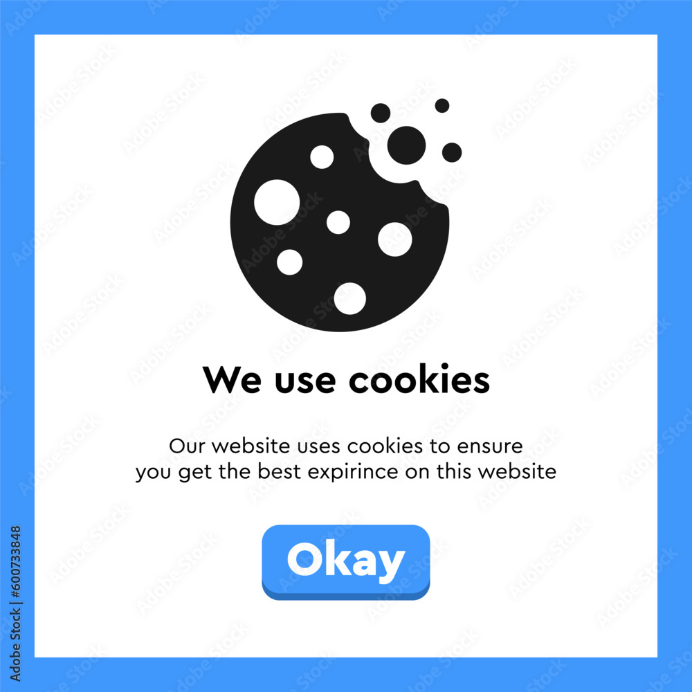 Poster vector cookies page for website. cookies usage information popup notification.