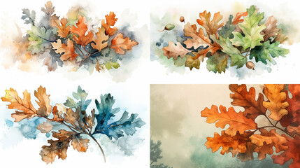 Obraz na płótnie Canvas autumn leaves frame