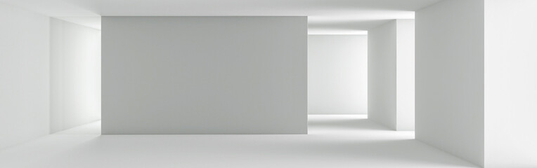 Large luxury modern bright interiors Living room mockup illustration 3D rendering computer digitally generated image