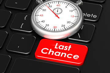 Stopwatch and keyboard with last chance word
