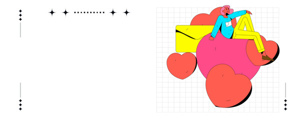 Happy Valentine's Day flat character vector concept operation hand drawn illustration
