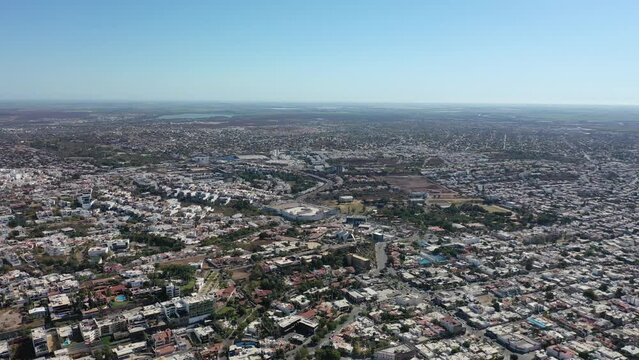 High drone 4k view from de city of Culiacan Sinaloa Mexico, vista desde muy alto de la ciudad de Culiac&aacute;n Sinaloa M&eacute;xico en 4K