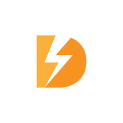 D logo modern technology vector letter branding