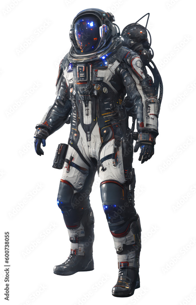 Canvas Prints space suits isolated on transparent background. ai generated.