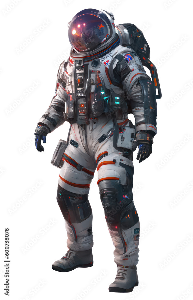 Canvas Prints space suits isolated on transparent background. ai generated.